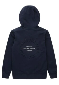 Tom Tailor Mit Textprint - Sweater Met Rits - Sky Captain Blue -Tom Tailor Winkel c7640c55168c4dd5a17d4145a19febf6