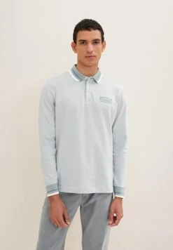 Tom Tailor Poloshirt - Ice Blue Offwhite Two Tone