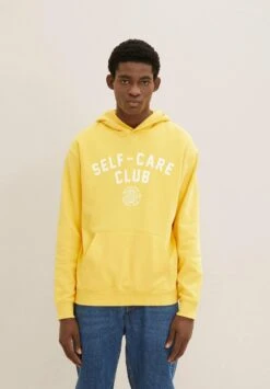 TOM TAILOR Denim Mit Textprint - Hoodie - Milky Sunflower Yellow