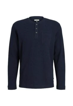 Tom Tailor Henley Mit Waffelstruktur - Longsleeve - Sky Captain Blue -Tom Tailor Winkel cb3f94a3c3bb475fac0538f13f63d95b