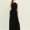 TOM TAILOR Denim American Neckline - Maxi-Jurk - Deep Black -Tom Tailor Winkel cbd3f43985c047708ffbdfbadbd438dd