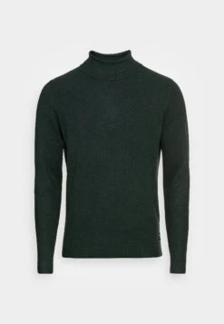 TOM TAILOR Denim Fine Cosy Turtle Neck - Trui - Dark Moss Green Melange