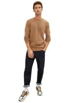 Tom Tailor Trui - Camel Melange Knitted Neps