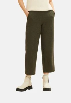 Tom Tailor Loose Fit- Broek - Tarmac Khaki Melange