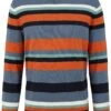 Tom Tailor Mit Streifenmuster - Trui - Blue Orange Navy Stripe