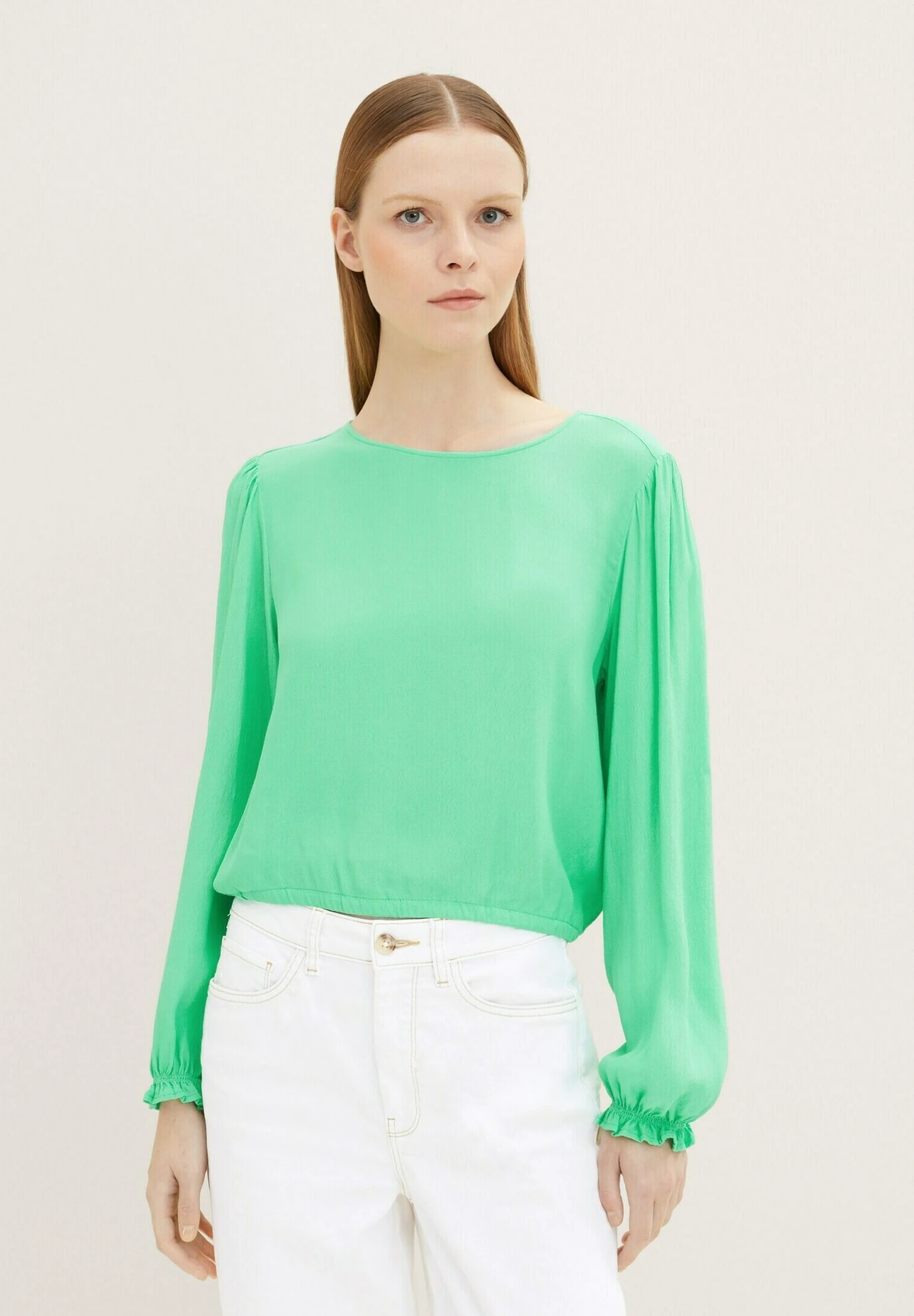 TOM TAILOR Denim Mit Rückenschlitz - Blouse - Strong Green 3 TOM TAILOR Denim Mit Rückenschlitz - Blouse - Strong Green