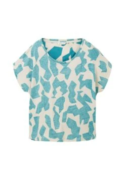 Tom Tailor Gemustertes- T-Shirt Print - Petrol Big Abstract Design -Tom Tailor Winkel d078dbc2bc1d47279a5806d9b8aa5c59