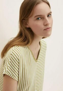 Tom Tailor T-Shirt Print - Olive Horizontal Stripe -Tom Tailor Winkel d15775c3e6e24346b57eee85e034f48e