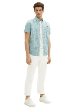 Tom Tailor Kariert - Overhemd - Turquoise Navy Check