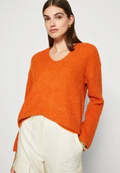 Tom Tailor V Neck - Trui - Gold Flame Orange Melange -Tom Tailor Winkel d1b17d57c1dc4cfc862adb69217fc47a