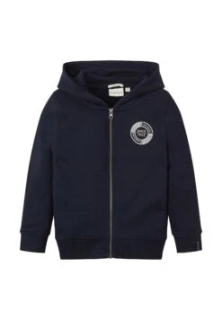 Tom Tailor Mit Logoprint - Sweater Met Rits - Sky Captain Blue