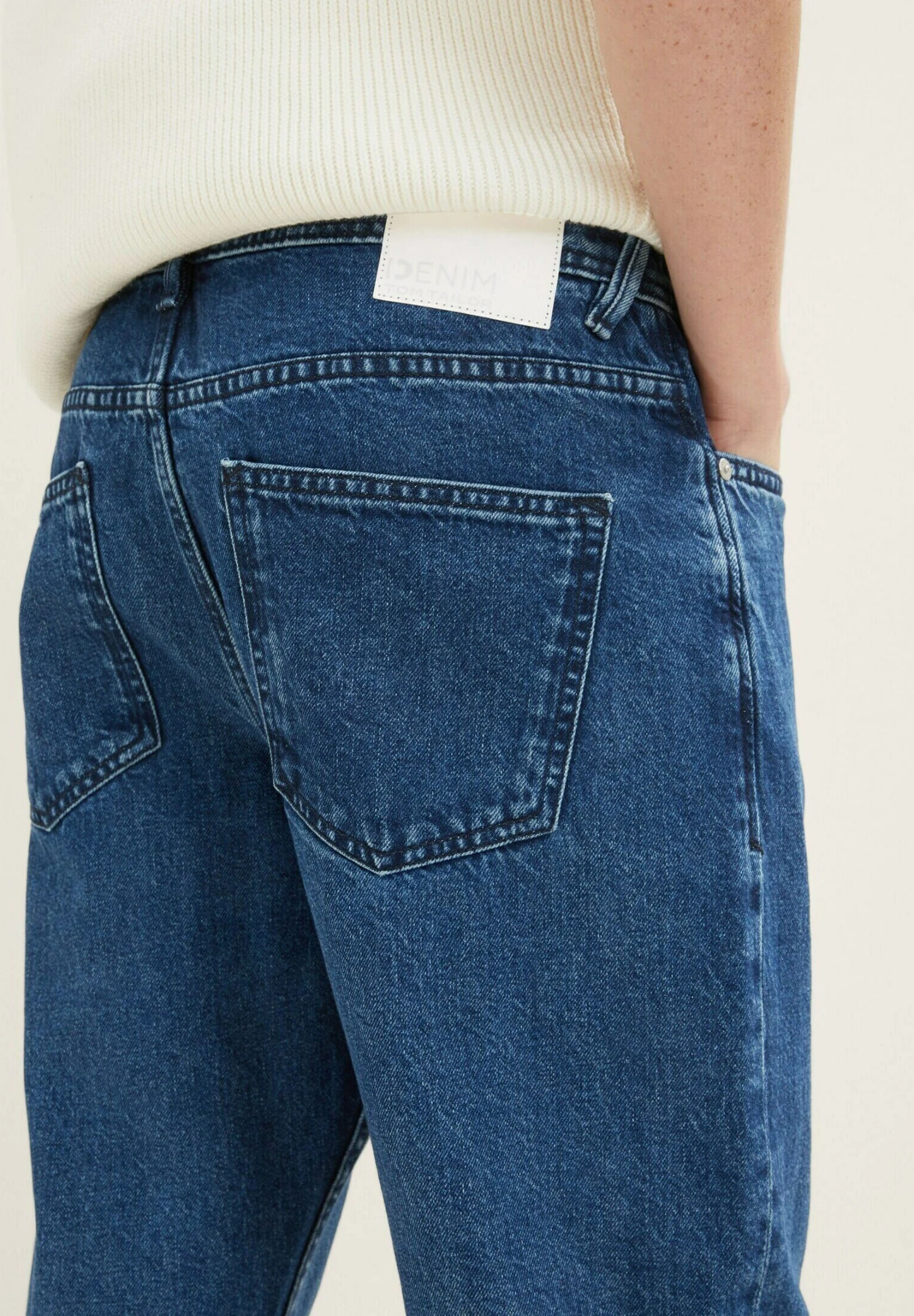 TOM TAILOR Denim Straight Leg Jeans - Clean Mid Stone Blue Denim 7 TOM TAILOR Denim Straight Leg Jeans - Clean Mid Stone Blue Denim - Afbeelding 5