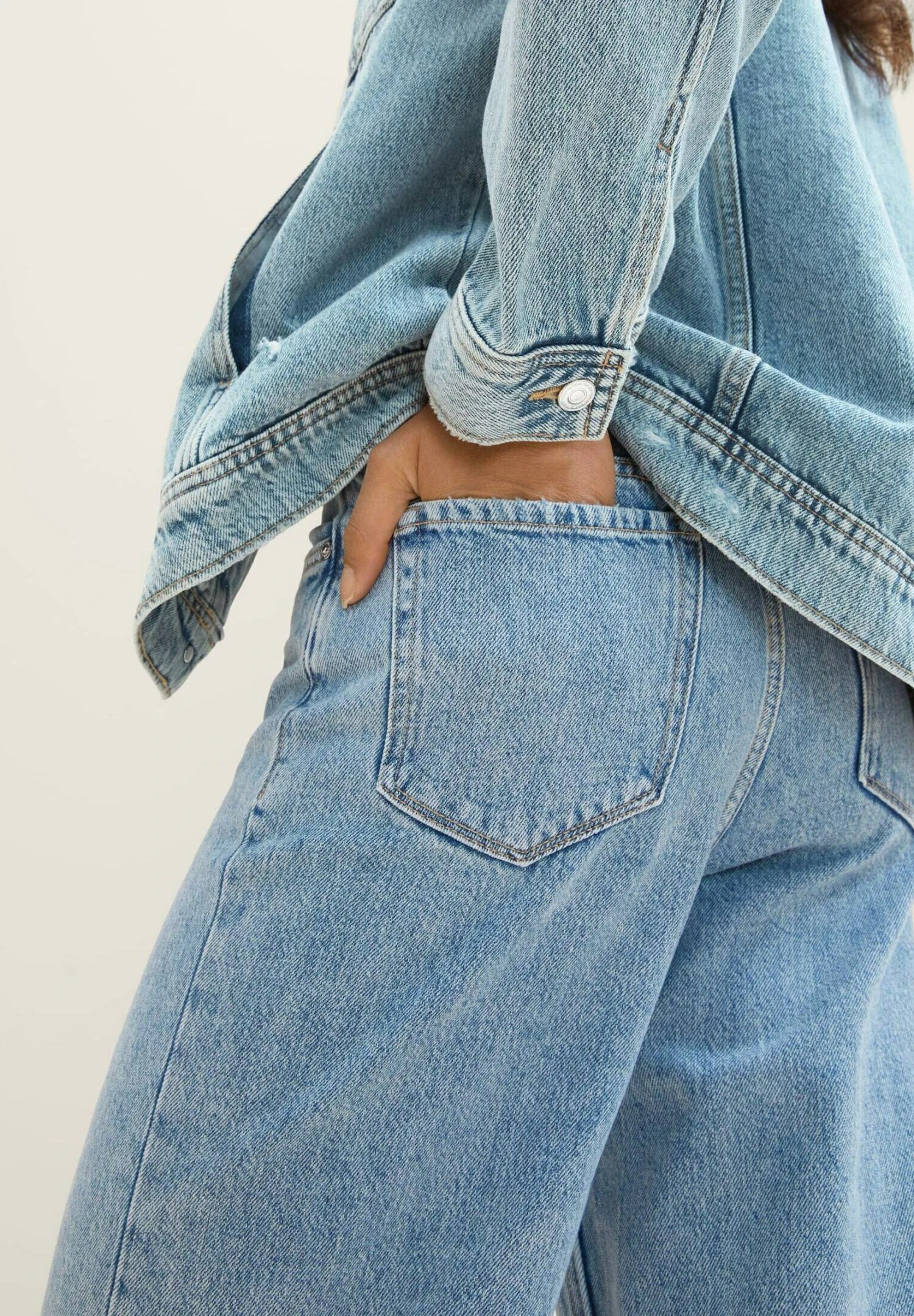 TOM TAILOR Denim Straight Leg Jeans - Destroyed Light Stone Blue Denim 7 TOM TAILOR Denim Straight Leg Jeans - Destroyed Light Stone Blue Denim - Afbeelding 5