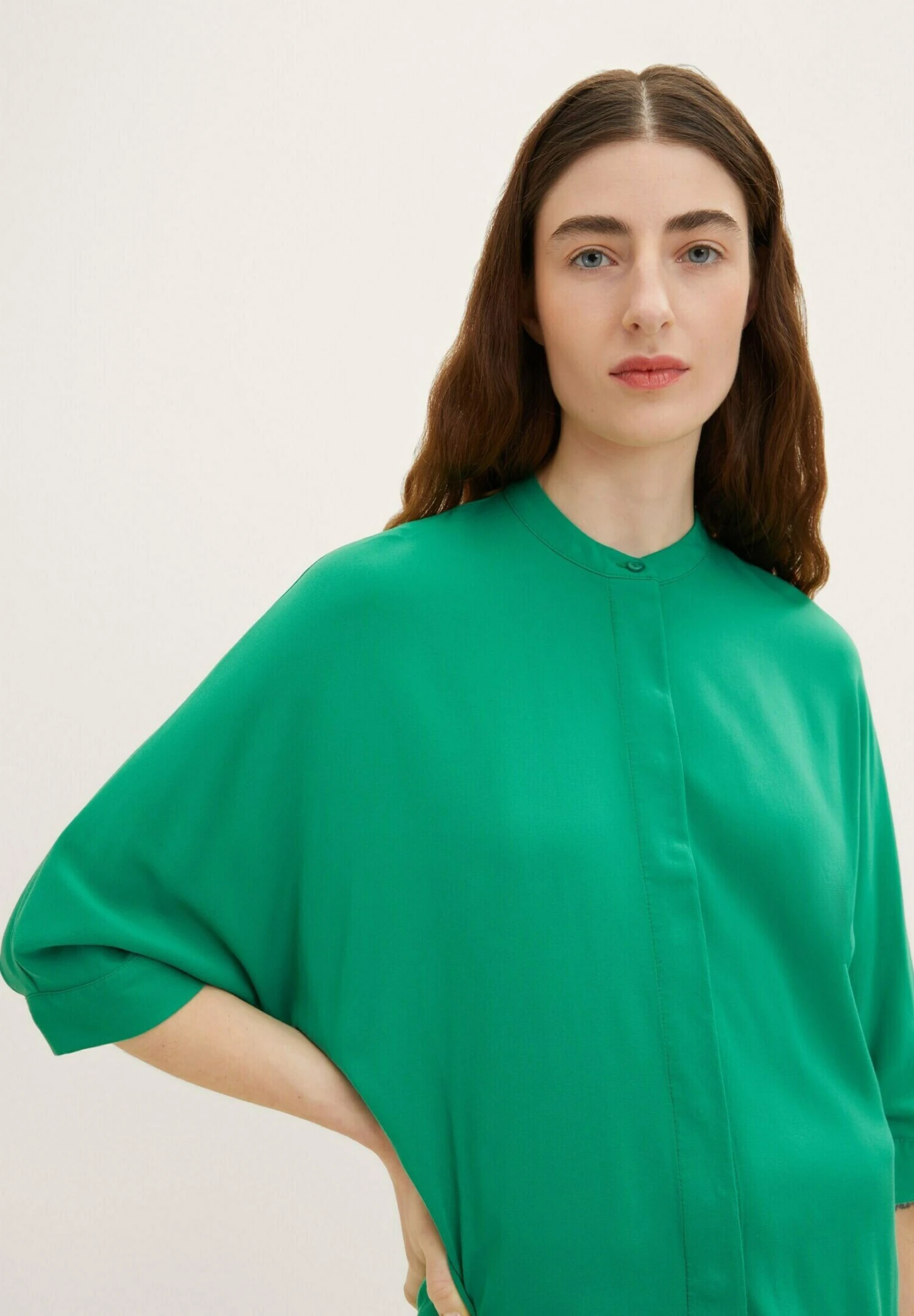 Tom Tailor Loose Fit- Overhemdblouse - Vivid Leaf Green 6 Tom Tailor Loose Fit- Overhemdblouse - Vivid Leaf Green - Afbeelding 4
