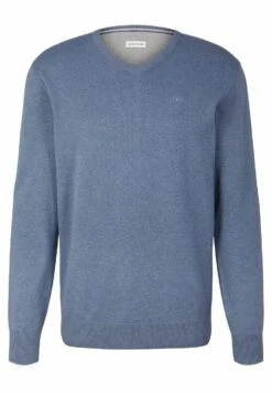 Tom Tailor Basic V Neck - Trui - Greyish Mid Blue Melange -Tom Tailor Winkel d489ae99a9254da781c8a139a1cb48b9