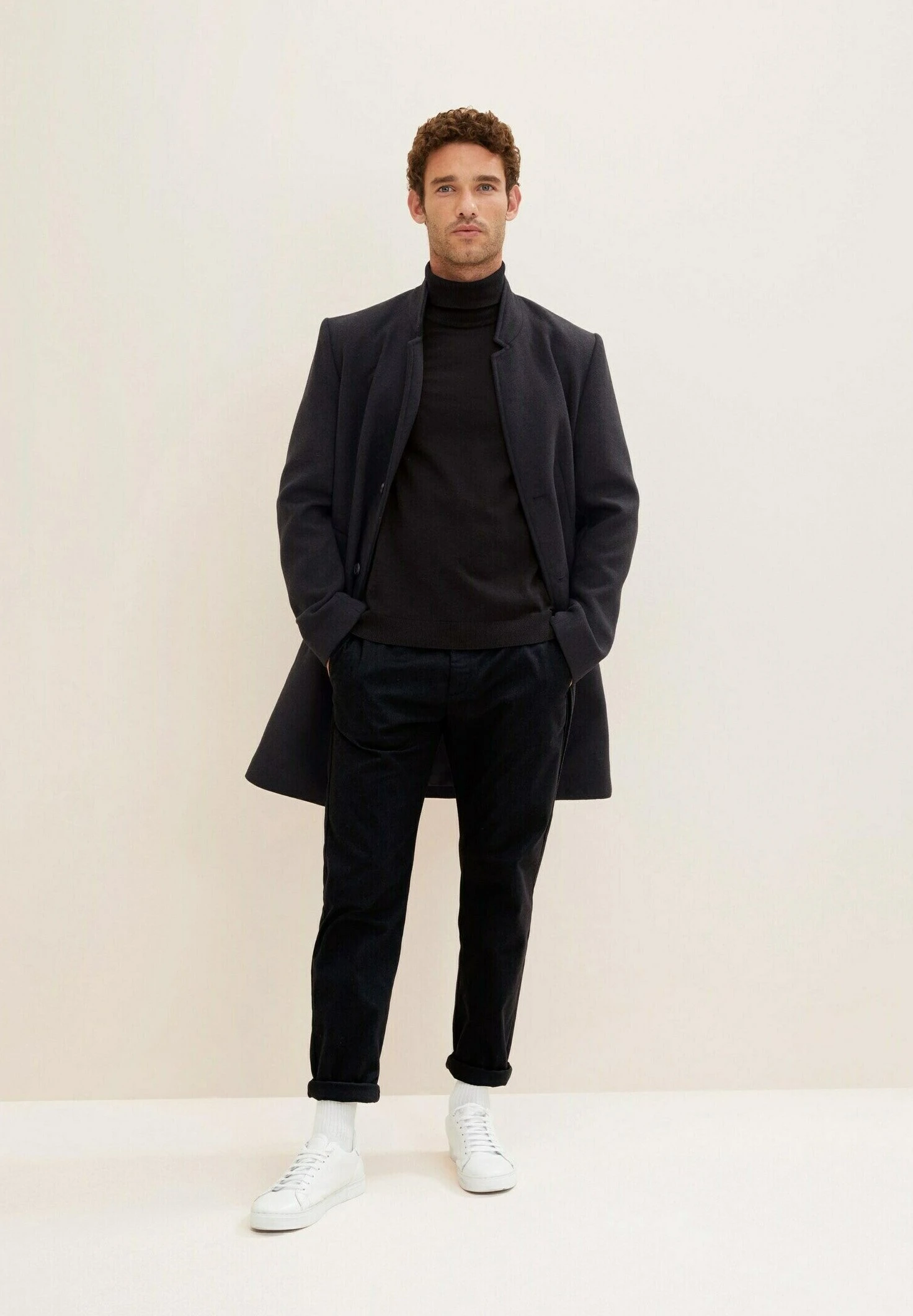 Tom Tailor Broek - Navy Black Dobby 4 Tom Tailor Broek - Navy Black Dobby - Afbeelding 2