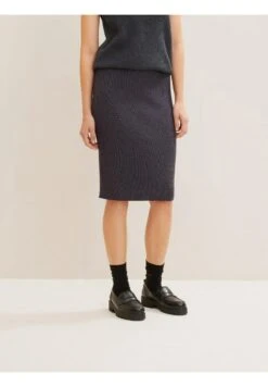 Tom Tailor Mit Rippstruktur - Kokerrok - Evident Anthracite Melange