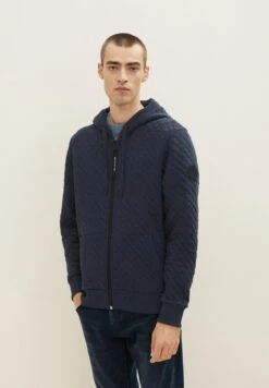 Tom Tailor Mit Kapuze  - Sweater Met Rits - Blue Grey Melange