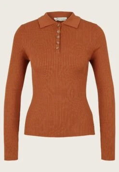 TOM TAILOR Denim Strukturierter- Poloshirt - Rusty Amber -Tom Tailor Winkel d5c23dc10508496487498ebbdf0457d2
