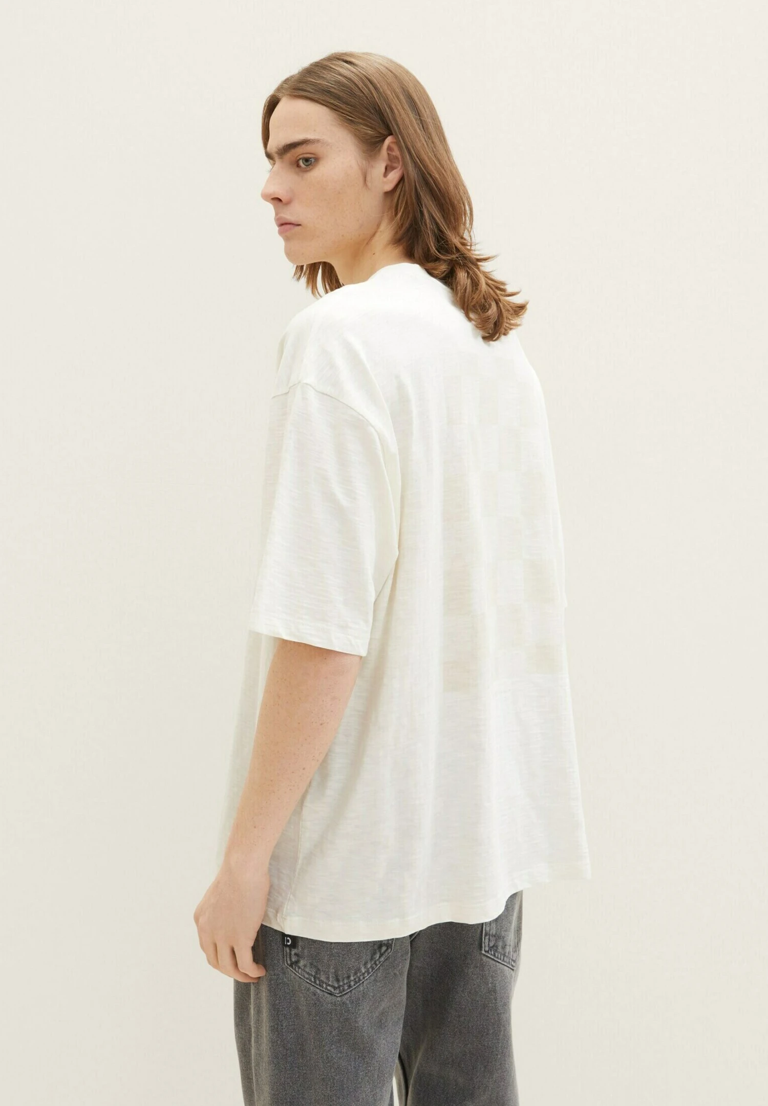 TOM TAILOR Denim T-Shirt Print - Wool White 3 TOM TAILOR Denim T-Shirt Print - Wool White