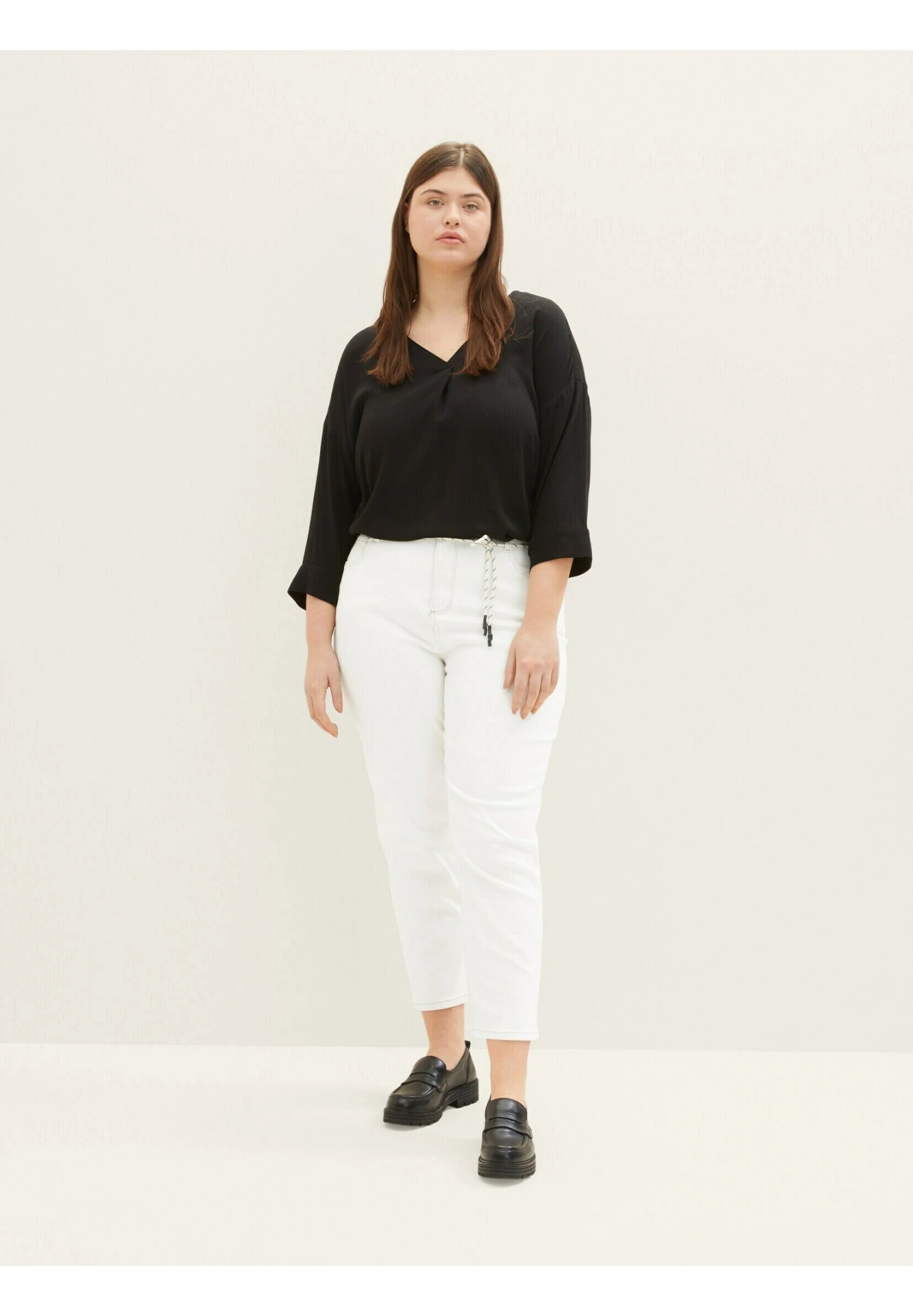 Tom Tailor Plus - Cropped Barrel - Slim Fit Jeans - Whisper White 8 Tom Tailor Plus - Cropped Barrel - Slim Fit Jeans - Whisper White - Afbeelding 6