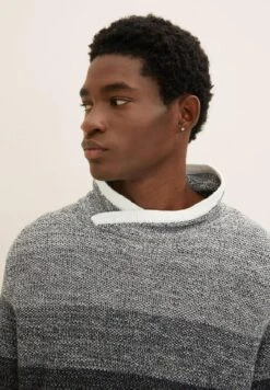 TOM TAILOR Denim Melange Optik - Trui - Grey Black Color Flow -Tom Tailor Winkel d992879d93f6455b822031e0a7bb9f11