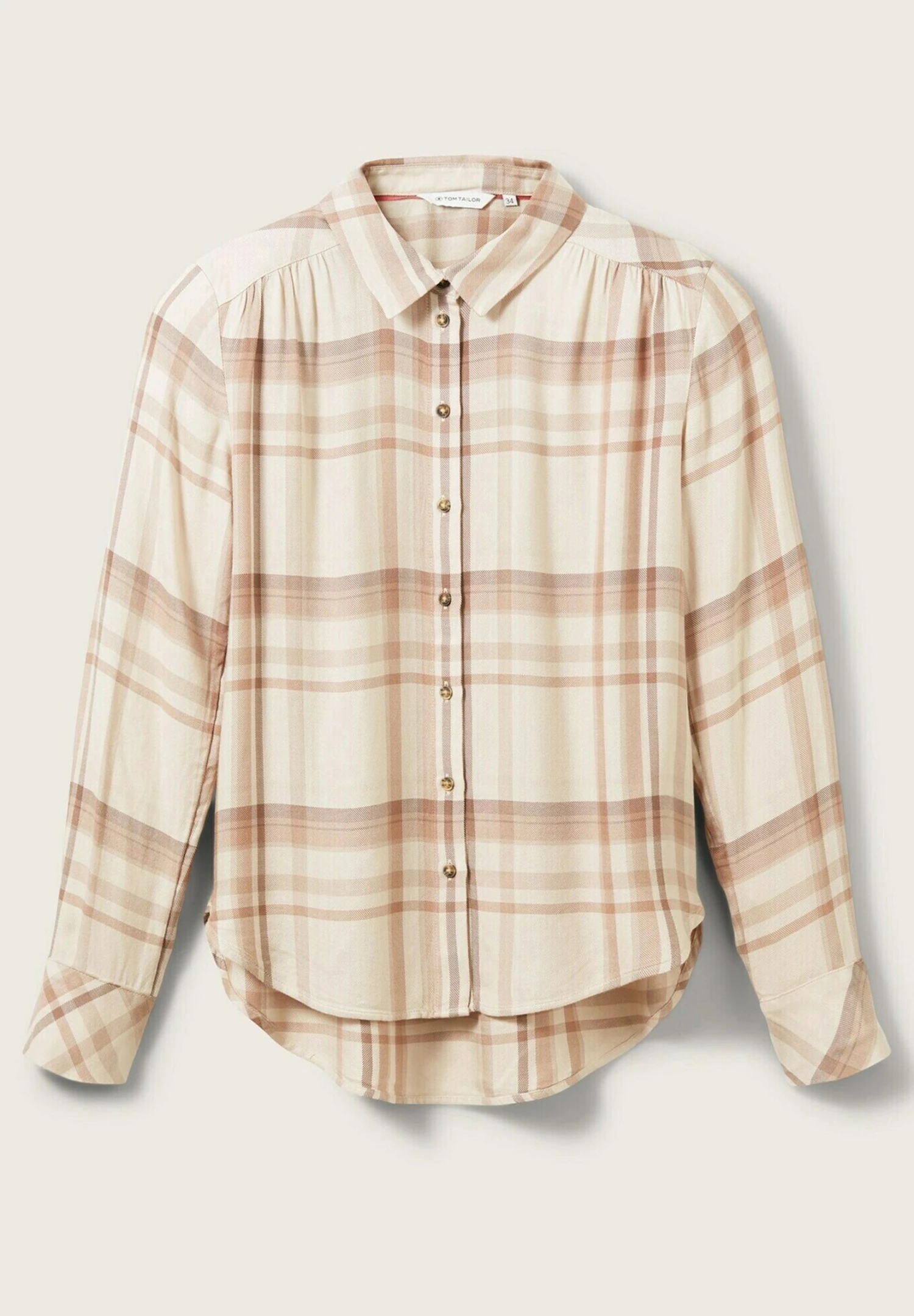 Tom Tailor Overhemdblouse - Beige Check 10 Tom Tailor Overhemdblouse - Beige Check - Afbeelding 8