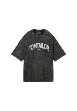 TOM TAILOR Denim Mit Print - T-Shirt Print - Black