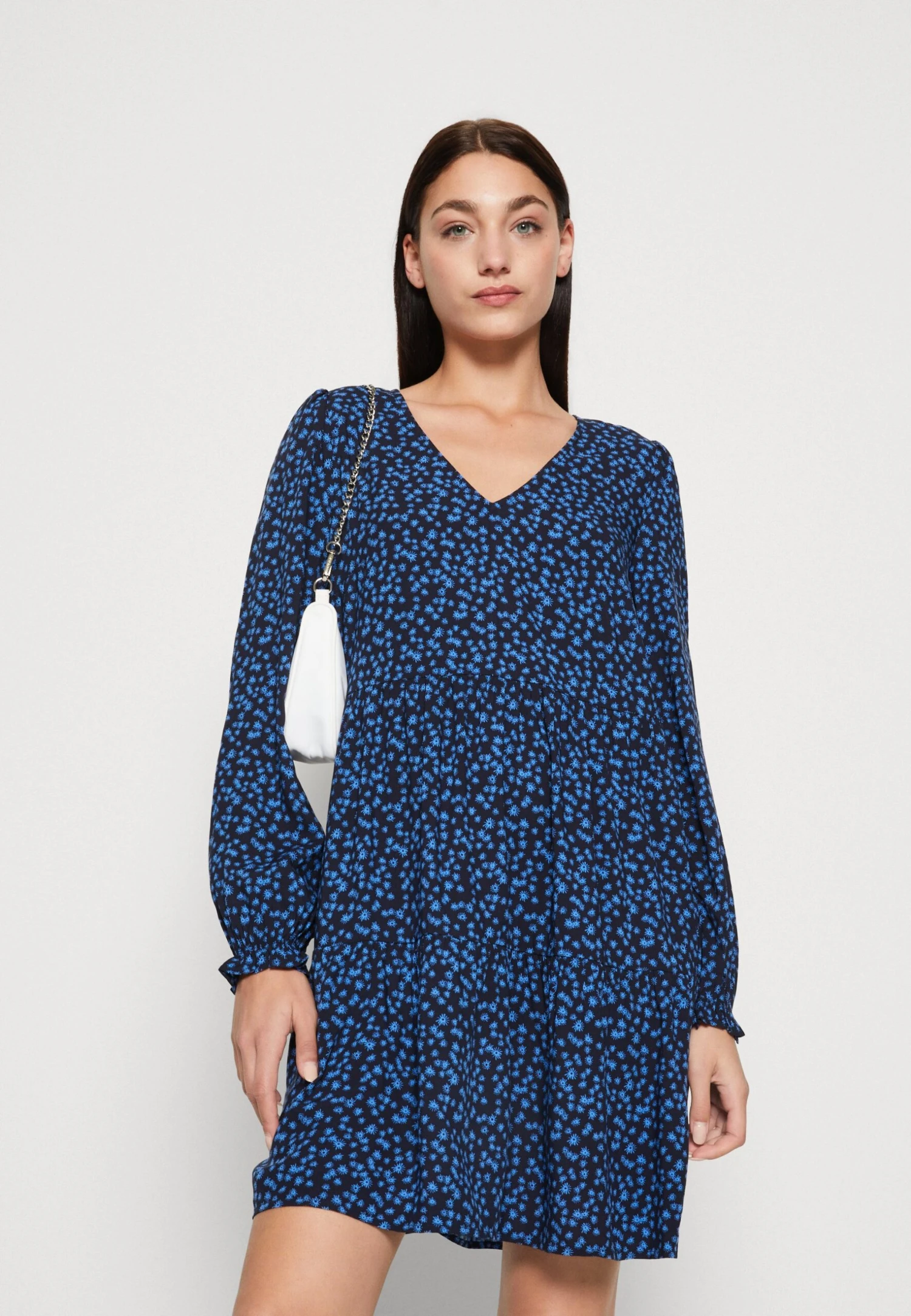 TOM TAILOR Denim V-Neck Babydoll Dress - Jurk - Navy Blue 6 TOM TAILOR Denim V-Neck Babydoll Dress - Jurk - Navy Blue - Afbeelding 4