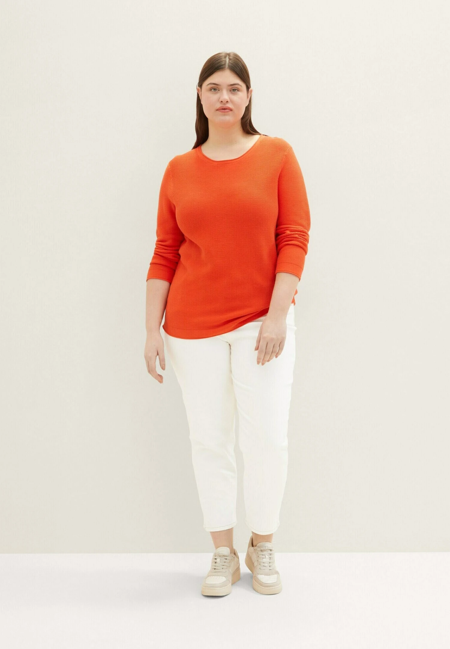 Tom Tailor Mit Struktur - Trui - Fever Red 4 Tom Tailor Mit Struktur - Trui - Fever Red - Afbeelding 2