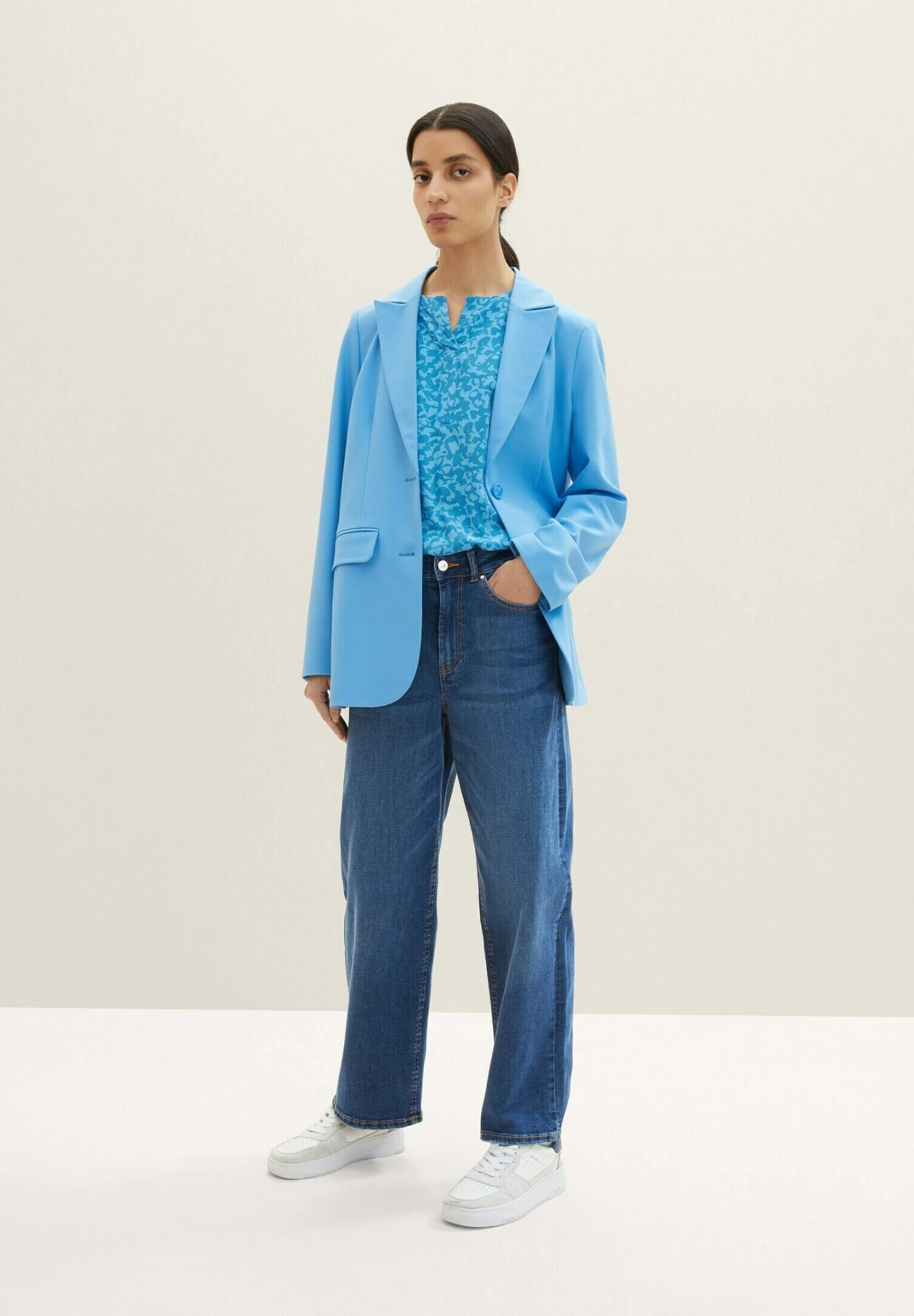 Tom Tailor Blouse - Blue Geo Design 4 Tom Tailor Blouse - Blue Geo Design - Afbeelding 2