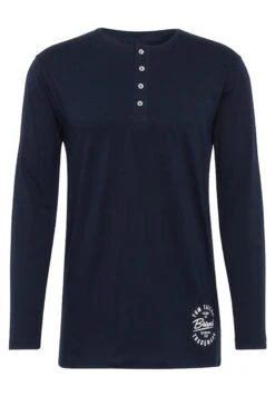 Tom Tailor Pijama - Pyjamashirt - Blue-Dark-Solide -Tom Tailor Winkel dd8f837a591f4d43a32a0a8cb922f495