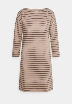 Tom Tailor Dress With Structure - Jurk - Beige/Anthracite -Tom Tailor Winkel de1098d6b1494514a3f32bdc04451861