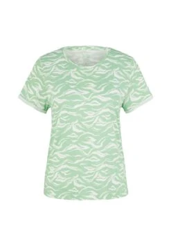 Tom Tailor Mit Print - T-Shirt Print - Green Small Wavy Design