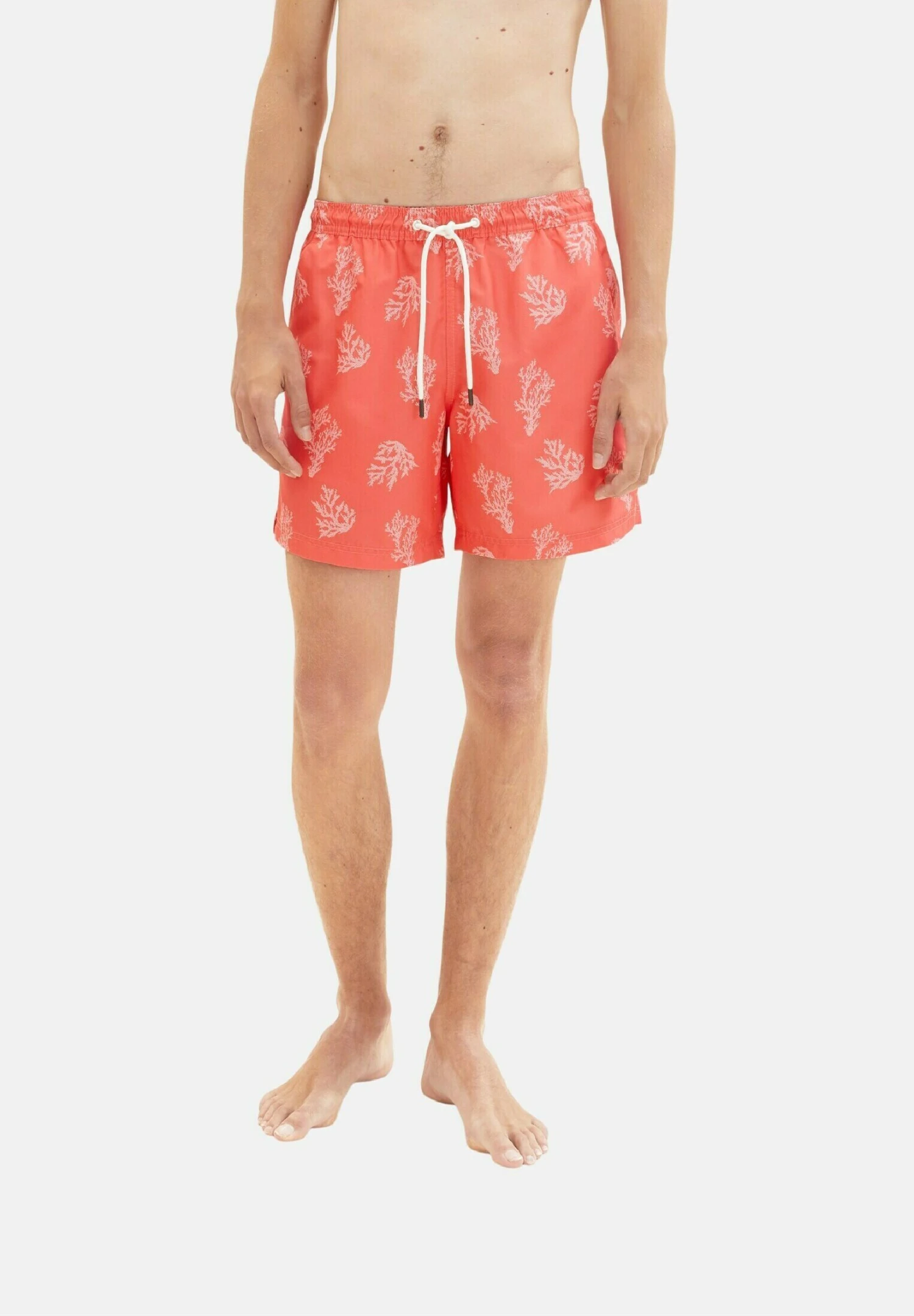 TOM TAILOR Denim Mit Allover-Print - Zwemshorts - Red White Big Coral Print 3 TOM TAILOR Denim Mit Allover-Print - Zwemshorts - Red White Big Coral Print