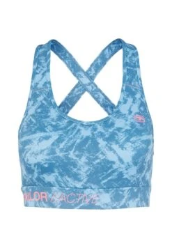Tom Tailor Active Wear Atmungsaktiver Sport - Bustier - Steel Blue Aop -Tom Tailor Winkel e035be7840cf45ee864096a00532007f