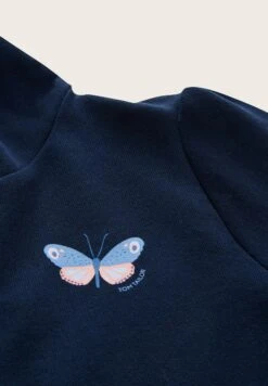 Tom Tailor Mit Volants  - Sweater Met Rits - Sky Captain Blue -Tom Tailor Winkel e07ad9e4d81843e5920b6902f9de4309