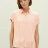Tom Tailor Gestreifte - Overhemdblouse - Orange White Stripe Woven -Tom Tailor Winkel e105d6860ef64ff3b66f3c58def5e08c