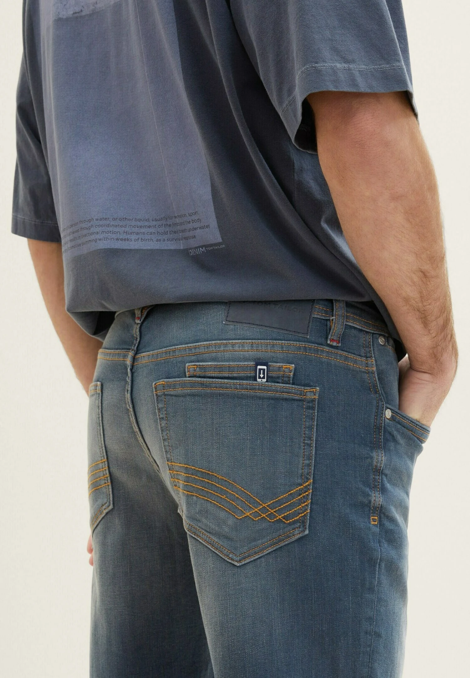 Tom Tailor Josh- Jeansshort - Dark Stone Blue Grey Denim 7 Tom Tailor Josh- Jeansshort - Dark Stone Blue Grey Denim - Afbeelding 5