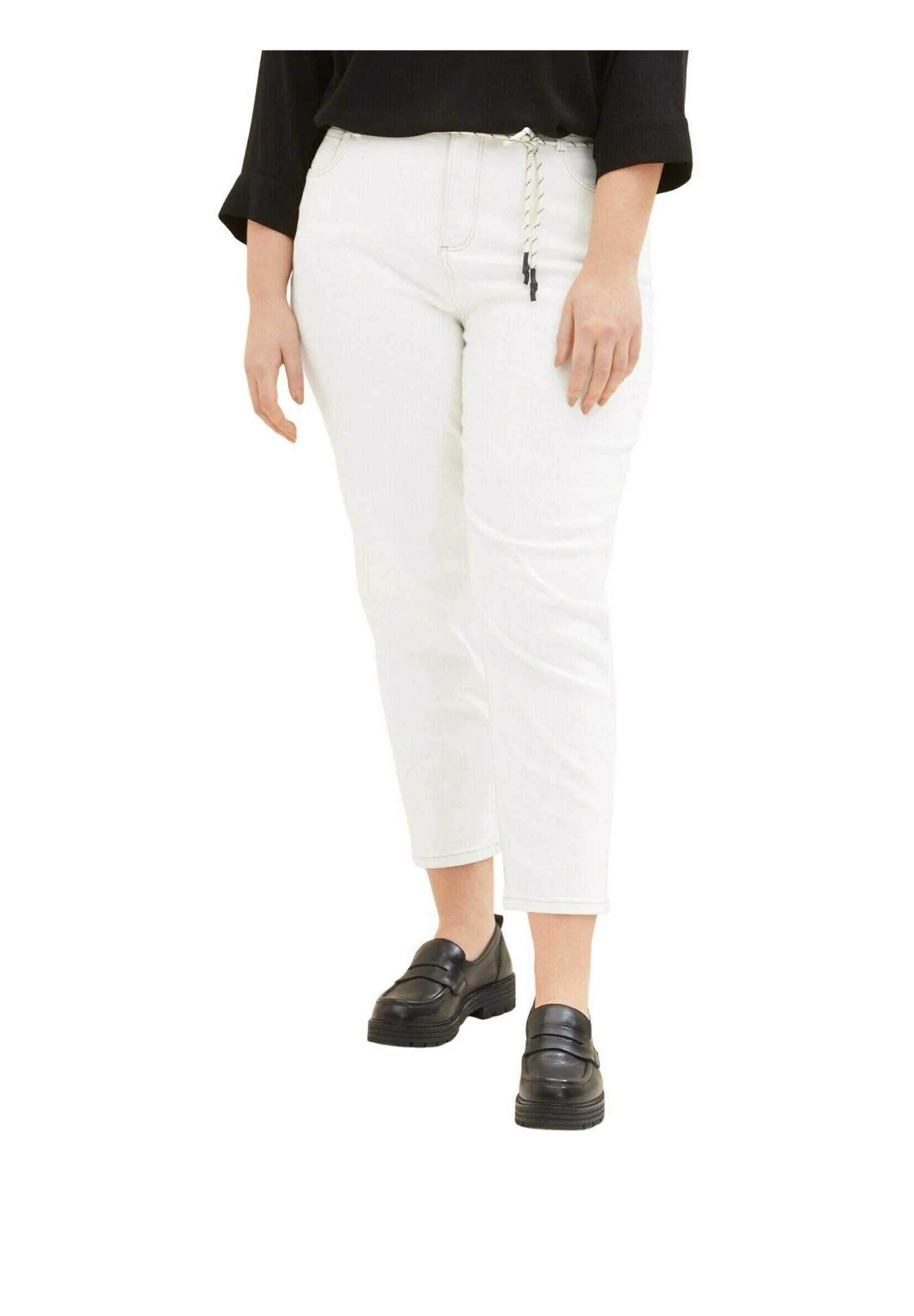 Tom Tailor Plus - Cropped Barrel - Slim Fit Jeans - Whisper White 10 Tom Tailor Plus - Cropped Barrel - Slim Fit Jeans - Whisper White - Afbeelding 8