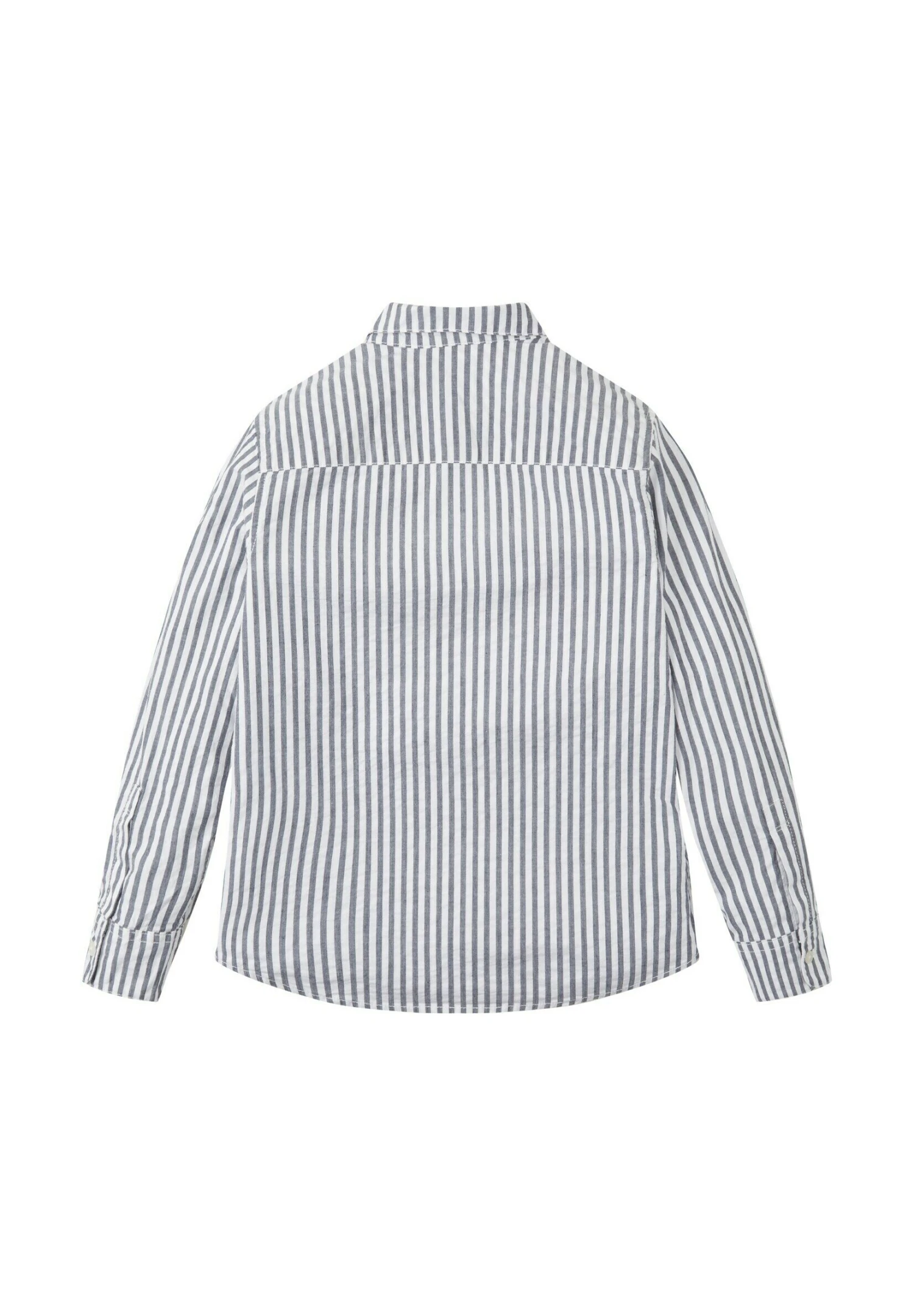 Tom Tailor Overhemd - Navy White Seersucker Stripe 4 Tom Tailor Overhemd - Navy White Seersucker Stripe - Afbeelding 2