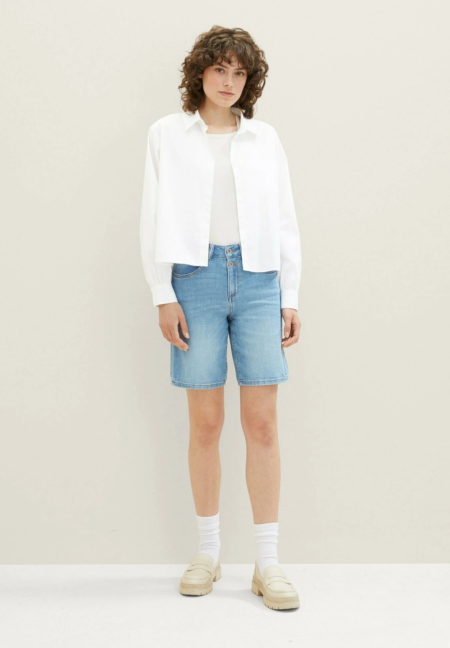 Tom Tailor Kate Vintage - Jeansshort - Light Stone Wash Denim 4 Tom Tailor Kate Vintage - Jeansshort - Light Stone Wash Denim - Afbeelding 2