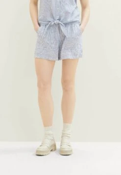 TOM TAILOR Denim Easy - Shorts - White Blue Vertical Stripe -Tom Tailor Winkel e32d4f7b195c44d6981b0fee4e3c91b0