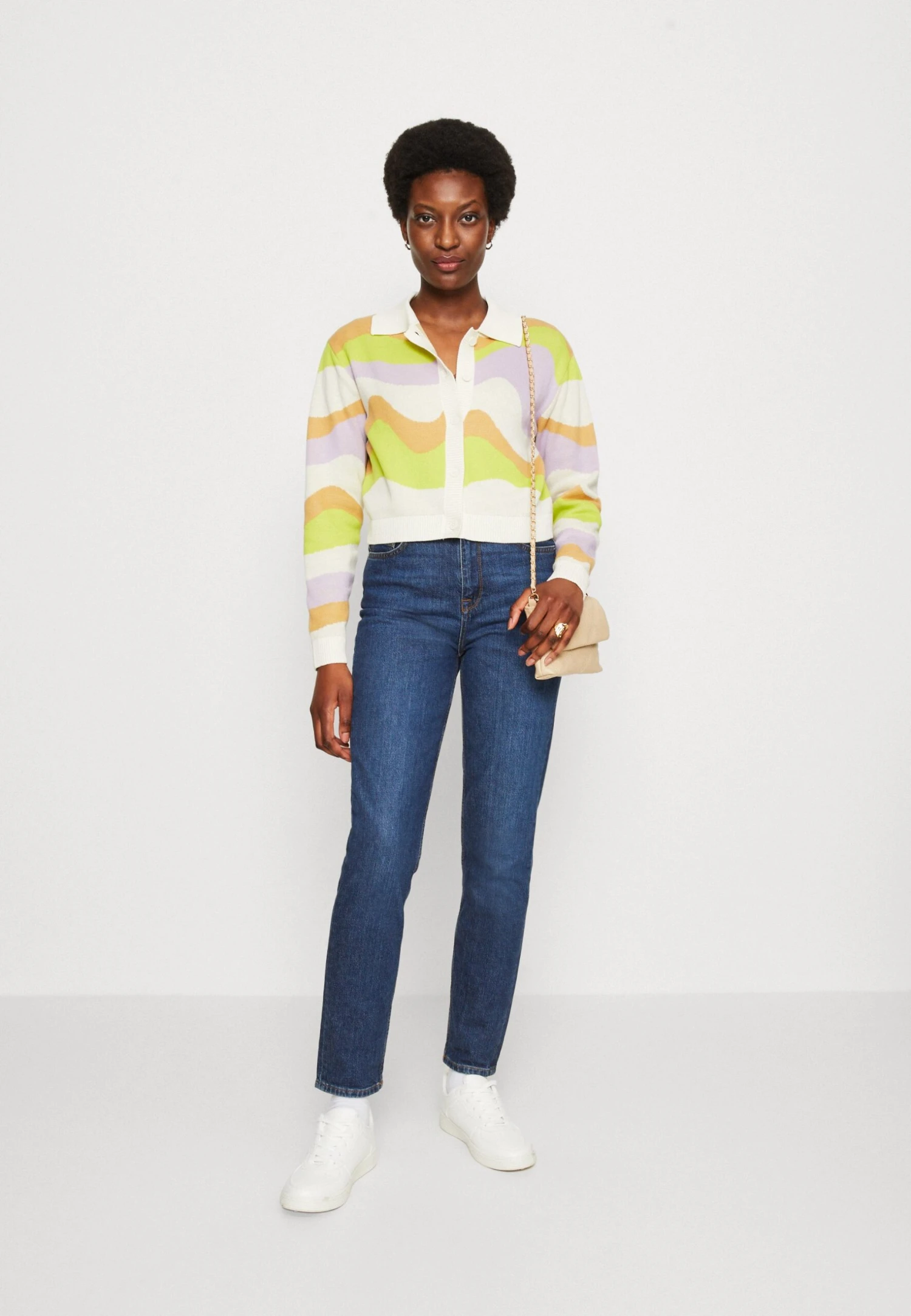 TOM TAILOR Denim Cardigan - Vest - Abstract Batik 4 TOM TAILOR Denim Cardigan - Vest - Abstract Batik - Afbeelding 2