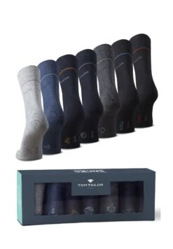 Tom Tailor 7 Paar Wochen- Geschenkbox- Sokken - Black -Tom Tailor Winkel e3bf84bdd5804813af33a4fe0004c435