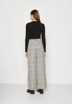 TOM TAILOR Denim Check Wide Leg Pant - Broek - Rose/Grey -Tom Tailor Winkel e49f6dbb19b24503a723df5d162bcc43