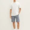 Tom Tailor Bermuda - Shorts - Navy White Zigzag Structure -Tom Tailor Winkel e572b9c77b2c4821848ba74502ed0f1b