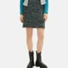Tom Tailor Kokerrok - Green Teal Blue Boucle