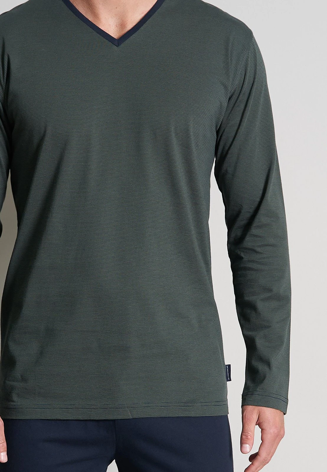 Tom Tailor V-Ausschn Set - Pyjama - Grün Dunkel Ringel 5 Tom Tailor V-Ausschn Set - Pyjama - Grün Dunkel Ringel - Afbeelding 3