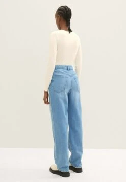 TOM TAILOR Denim Baggy Wide Leg - Straight Leg Jeans - Light Stone Bright Blue Denim -Tom Tailor Winkel e796f08c3a4c49f89adde67d2662ca83